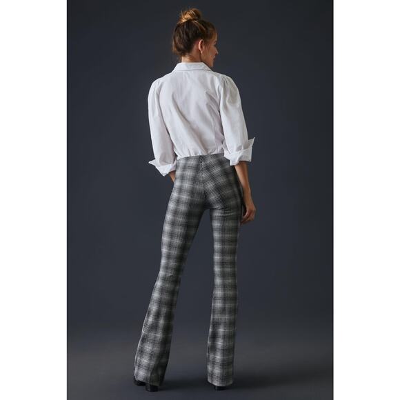 Anthropologie Maeve Plaid Bootcut Cotton Pants - XL New - Picture 2 of 6
